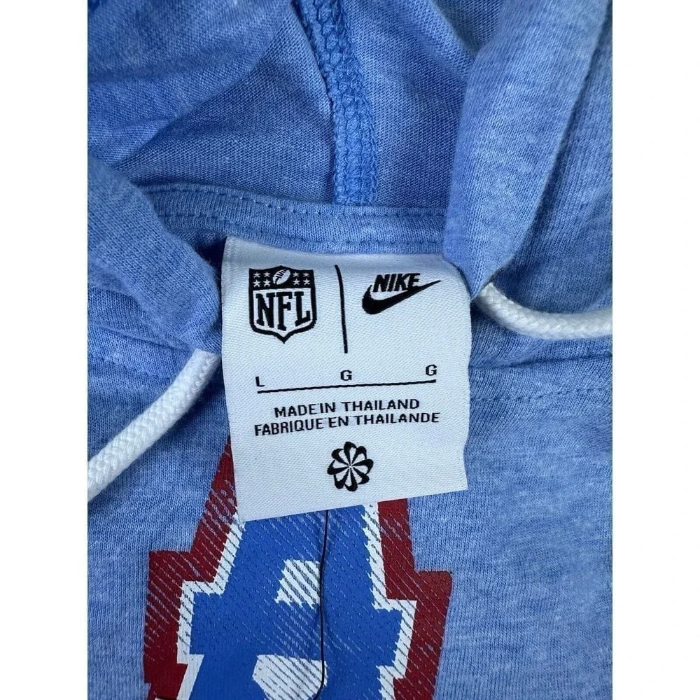 Houston Oilers‎ Nike Hoodie Womens Large Baby Blue Soft Fleece New